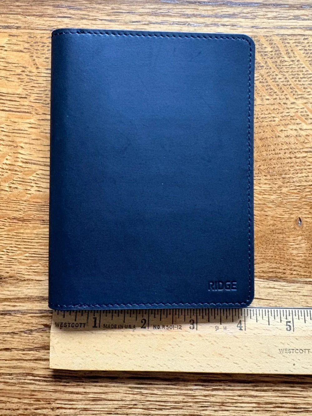 New in box Ridge Passport Wallet in Midnight Black Leather